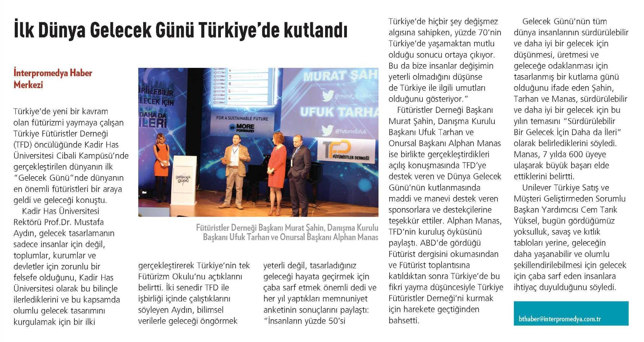 BT Haber 11 Mart 2013 kupürü